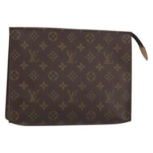 LOUIS VUITTON Monogram Poche Toilette 26 Pouch M47542 LV Auth 159048